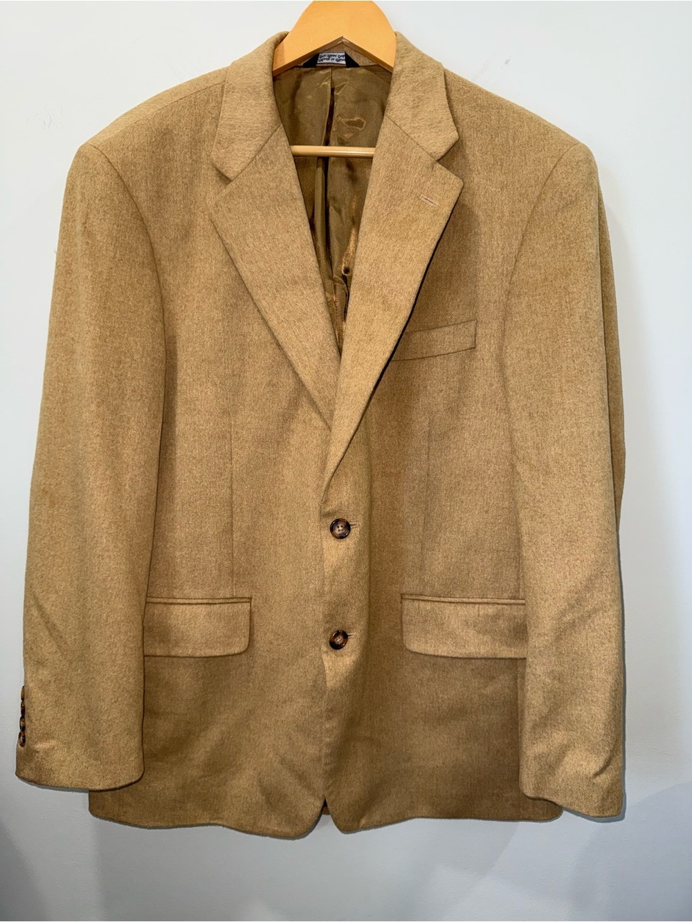 Bill Blass 100% Camel Hair Blazer Jack Classic Men's Size 40R !